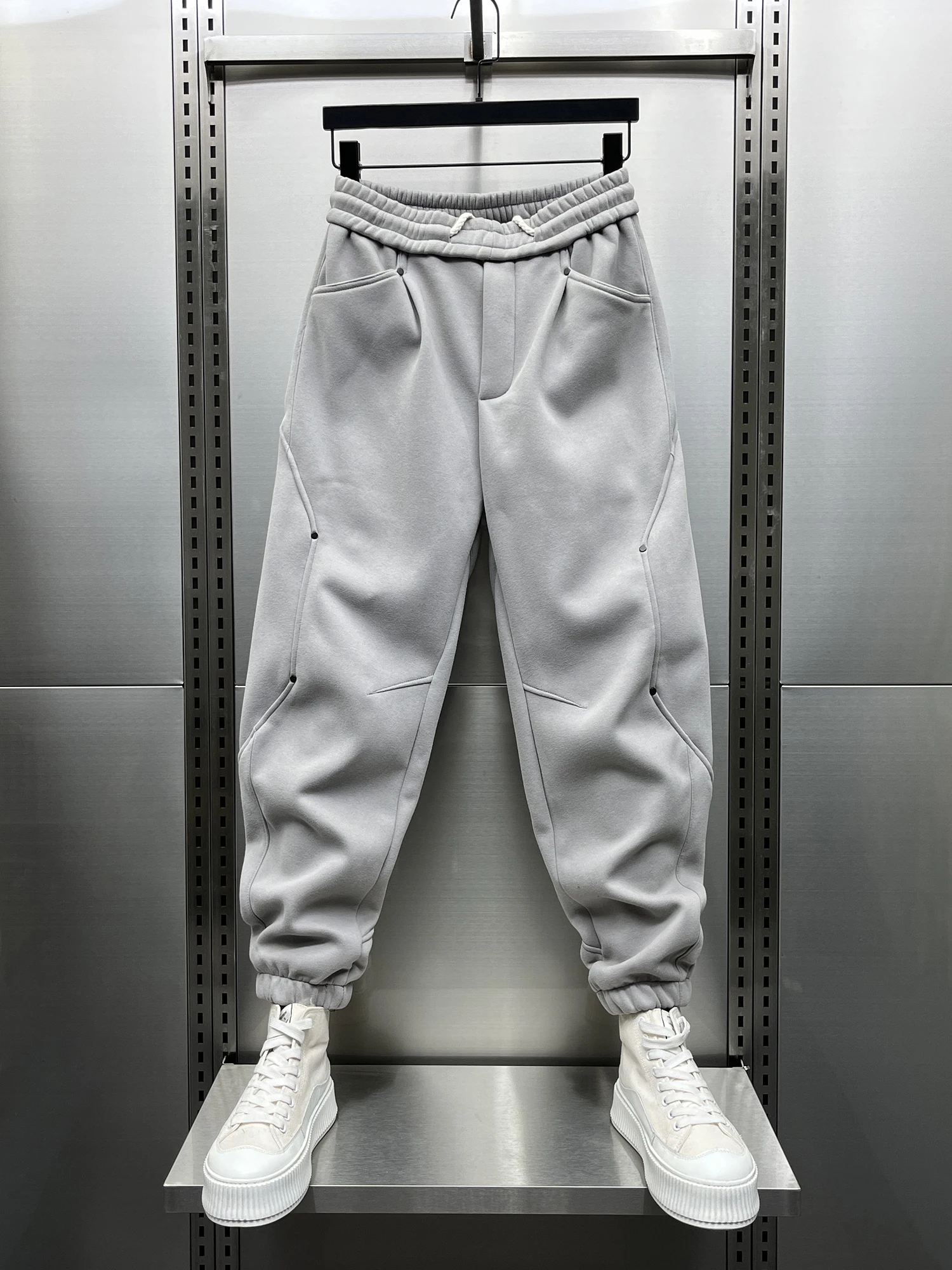 

Trendy Color Loose Sports Harlan Pants Men's Winter New Loose Splicing Fce Casual Cuffed Sweatpants