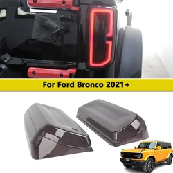 Rear Tail Light Lamp Decoration Cover Trim for Ford Bronco 2021-2023 Car Taillight Lamp Hoods Exterior Accessories Smoked Black