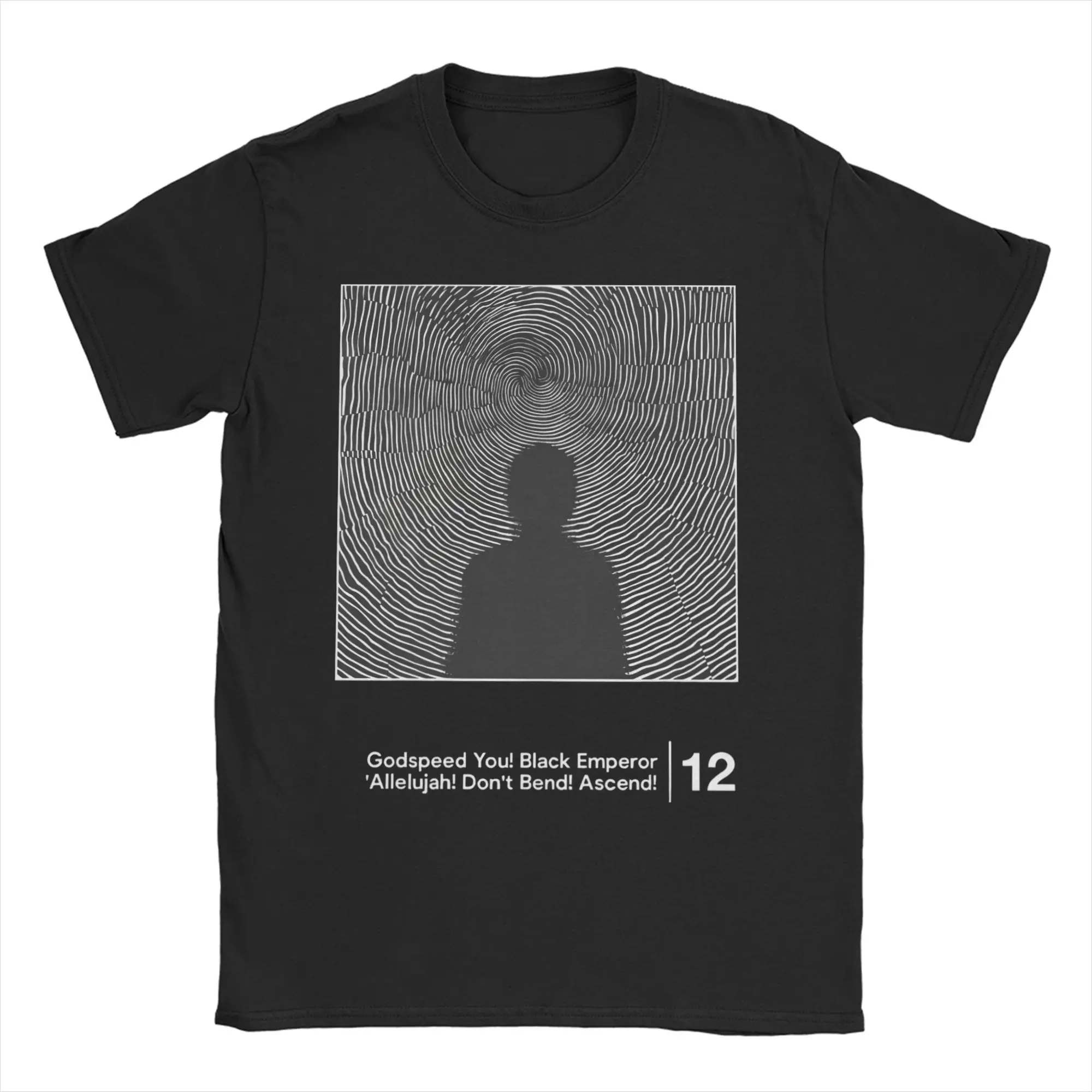 Godspeed You Black Emperor Band T-Shirt Summer  Hippie T-Shirts Men's Cotton Breathable Plus Size Tees Short-Sleeve Basic Tops