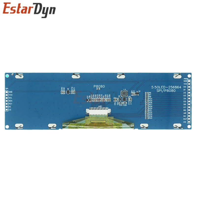 5.5 inch OLED LCD Display Module 256x64 Drive SSD1322 Interface SPI/ 8-BIT Parallel Port Green Font For Arduino