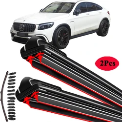 For Mercedes Benz GLC SUV X253 Coupe C253 250 300 300e 43 63 AMG S 2015 2016 2018 2019 2021 2022 Double Rubber Car Wiper Blades