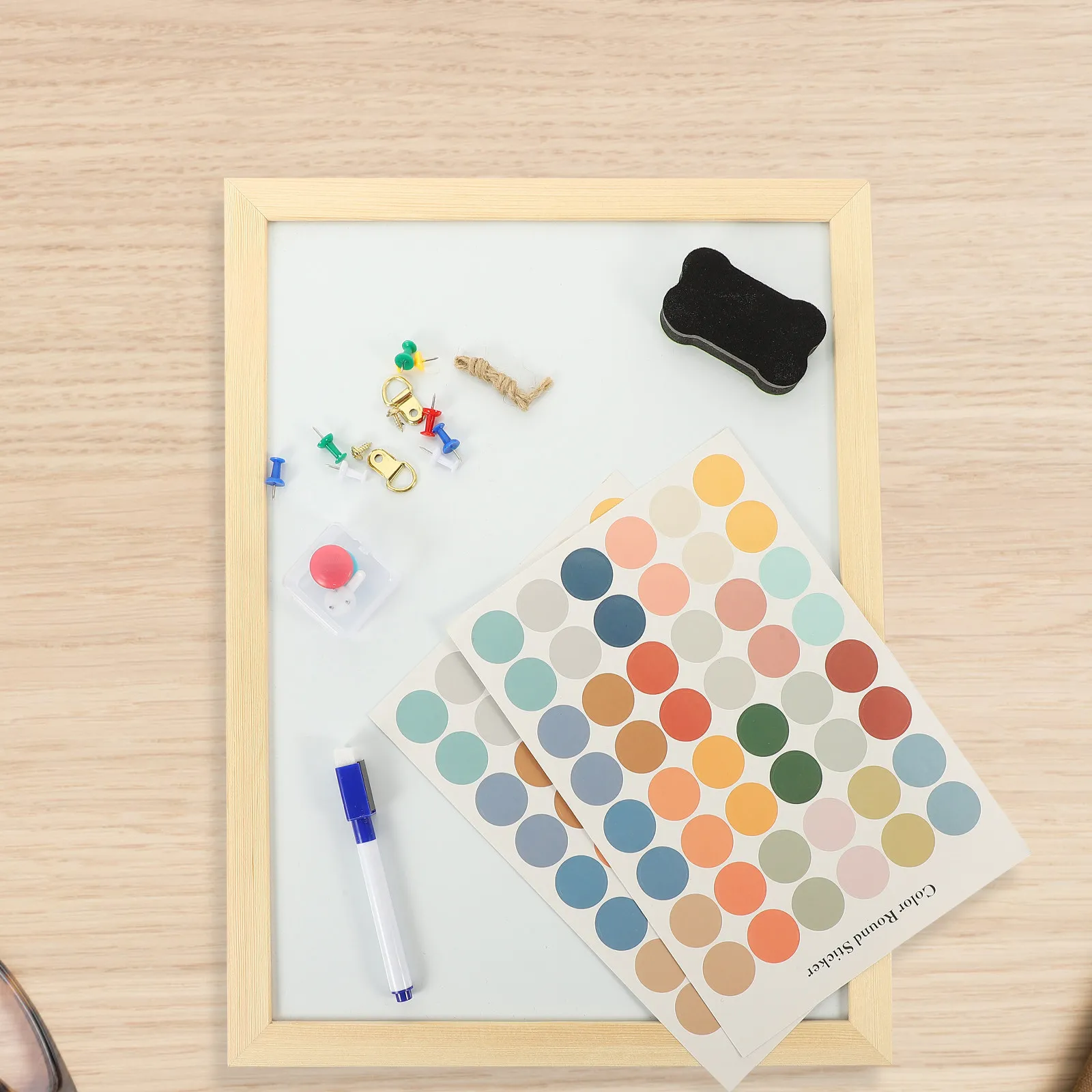 

Набор из 2-х двусторонних досок: пробковая и маркерная, для офиса и дома, креативная доска для заметок с поверхностью для письма