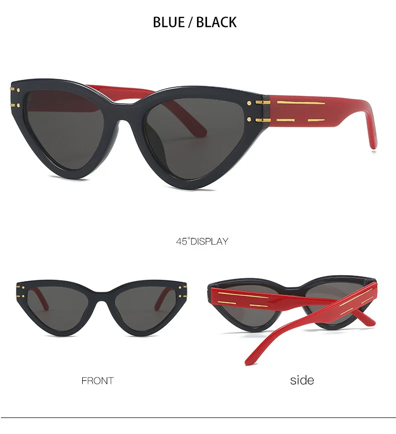 Vintage Cat Eye Sonnenbrille Frauen Männer 2024 Marke Designer Mode Goggle Sonnenbrille Weibliche Trends Shades Außerhalb Brillen UV400 – Detail 7