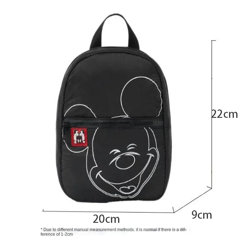 Disney New Black Cartoon Mickey Print Lightweight Children\'s Primary School Kindergarten Backpack