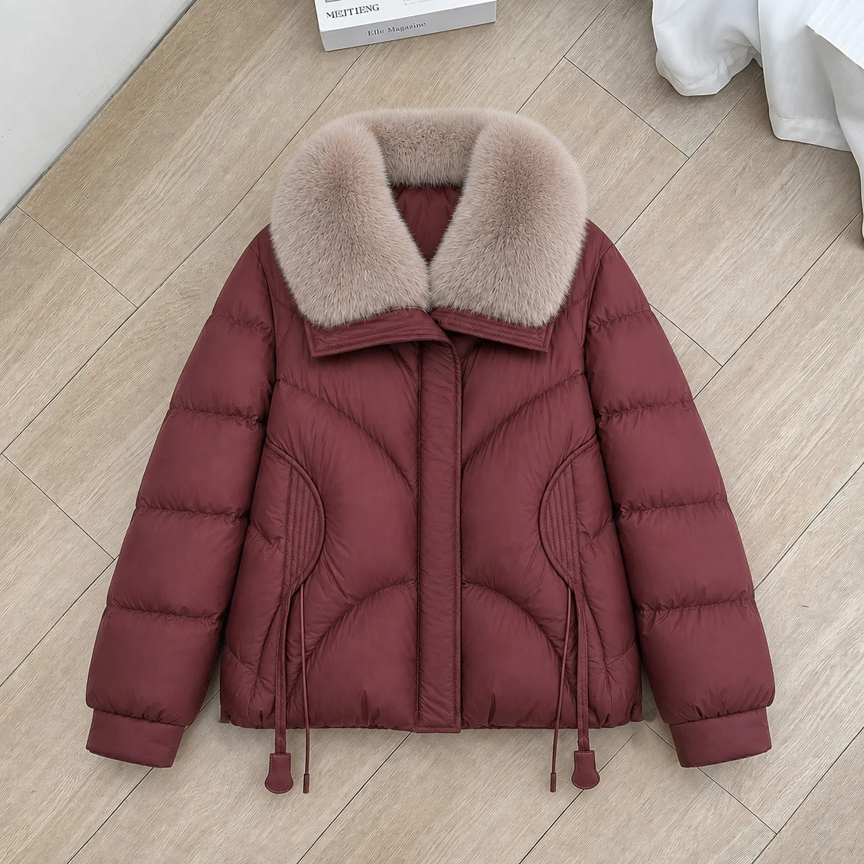 Winter Women Parkas New Fashion Loose Thick Cotton Jacket Imitation Fur Collar Hooded Short Down Cotton Jacket Female Outerwear