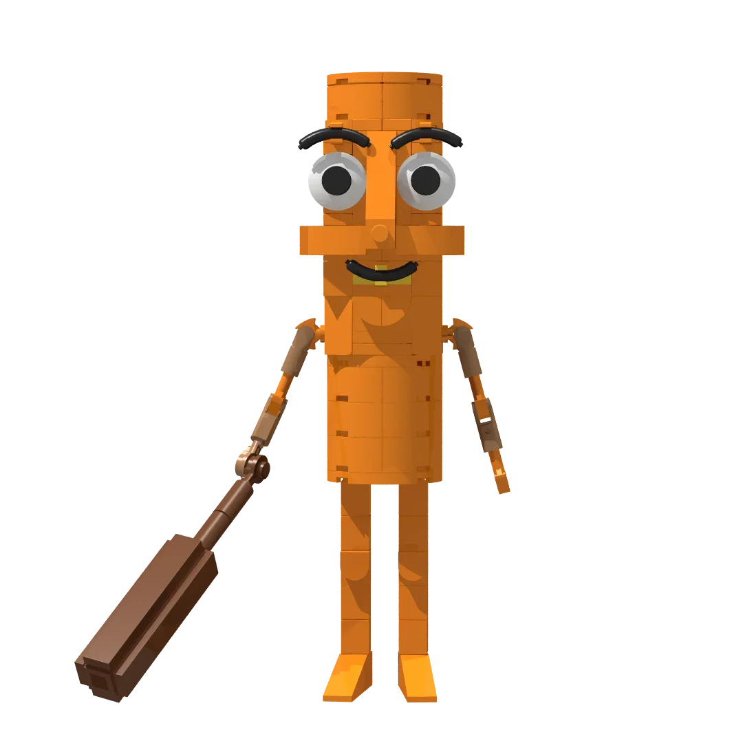 MOC Brainrot „Tung Tung Sahur Bausteinmodell AI Shanhaijing Kreatives lustiges Video Holzstab Menschen bauen Ziegelspielzeug zusammen