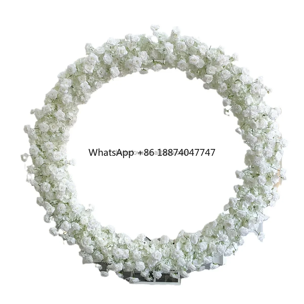 Wedding Decorations Flower Arch Horn Frame Proposal Window Display Flower Ball Background with Simulated Layout