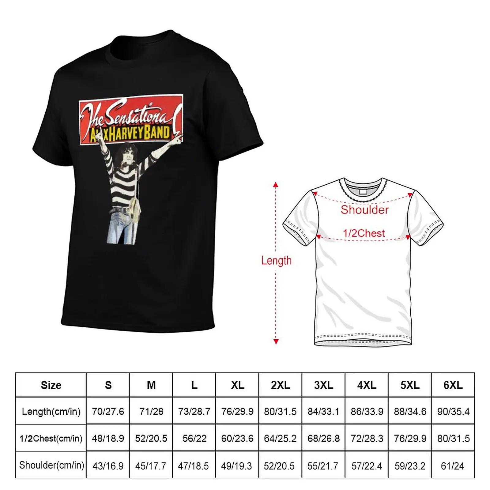 The Sensational Alex Harvey Band T-Shirt Work Outdoor Short Sleeve Tee