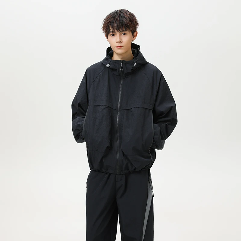 

Мужской плащ, мужской уличный повседневный унисекс, модная спортивная ветровка, ветрозащитное легкое осенне-зимнее модное пальто