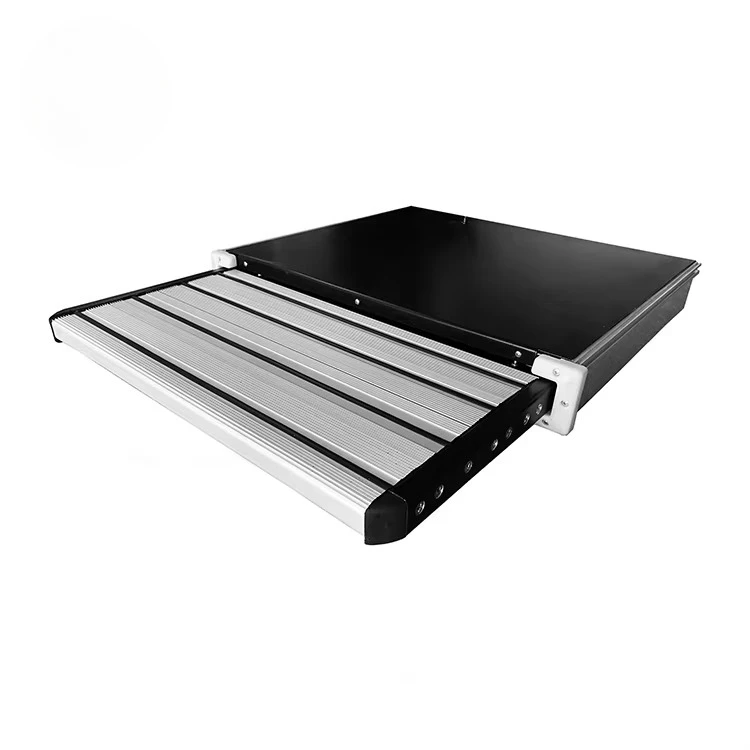 Wide Aluminum Tread RV Step for Camper Motorhome HOMFUL RV Electric Step Automatic Retractable Entry Step 200kg Load 500mm