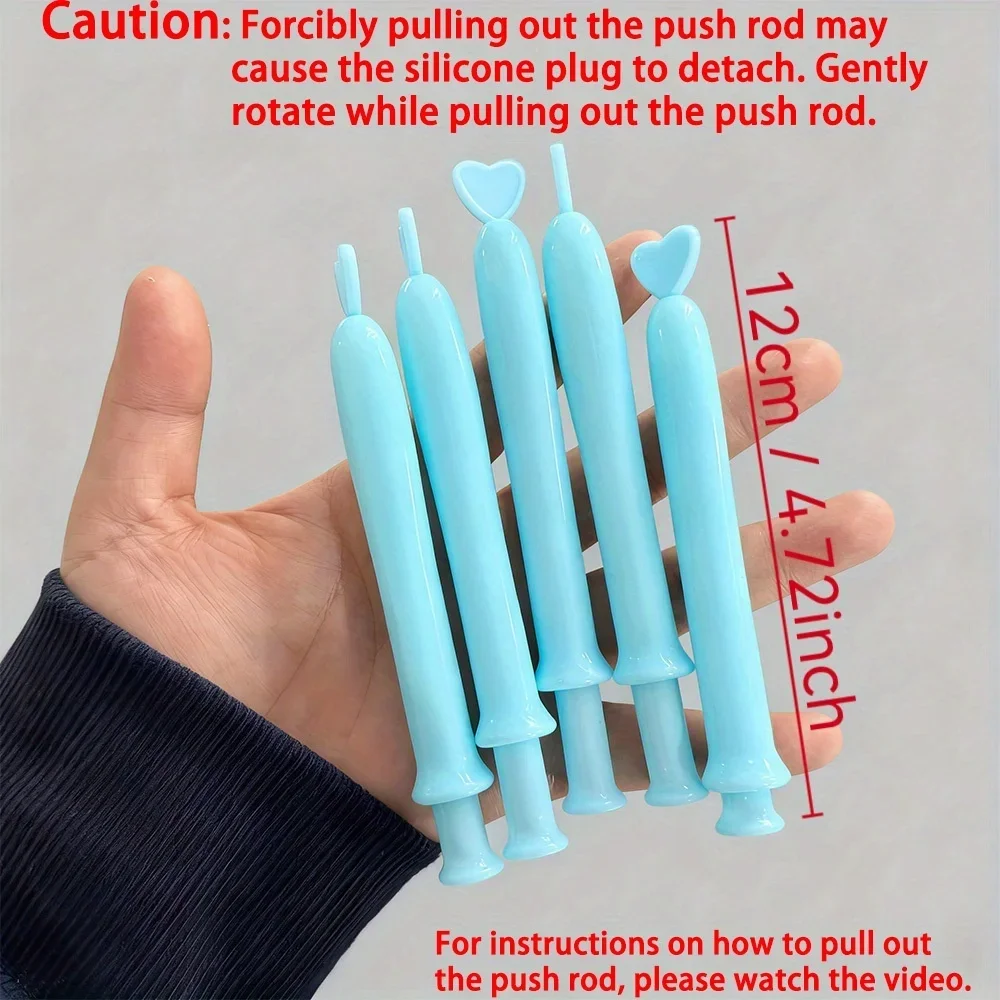 7/10Pcs Random Color Paste Dispenser with Heart Shape Plug, Precision Dispensing for Cream Ointment Lubricant Liquid