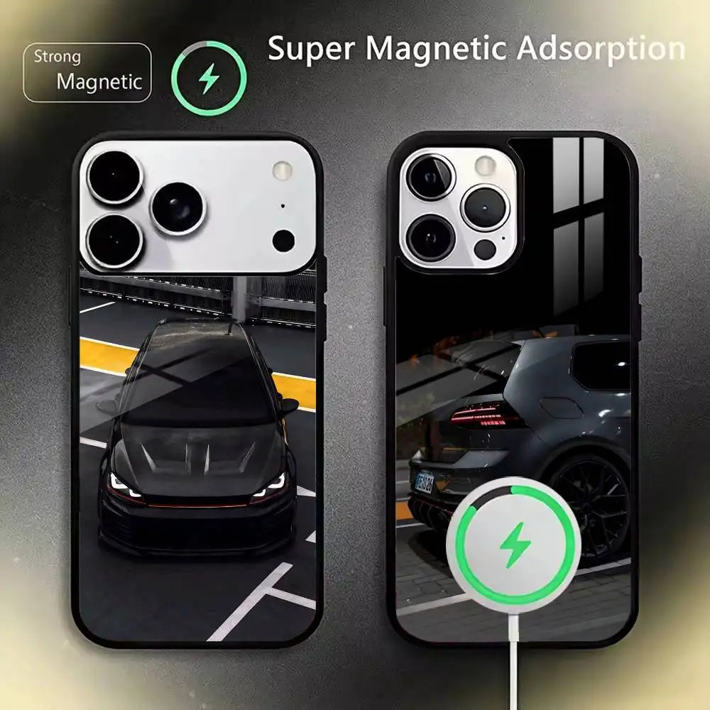 

Car -G-Golf R 7 GTI Phone Case For IPhone17 16 15 14 13 12 11 Pro Max 16/15/14Plus Wireless Charger Cover Funda