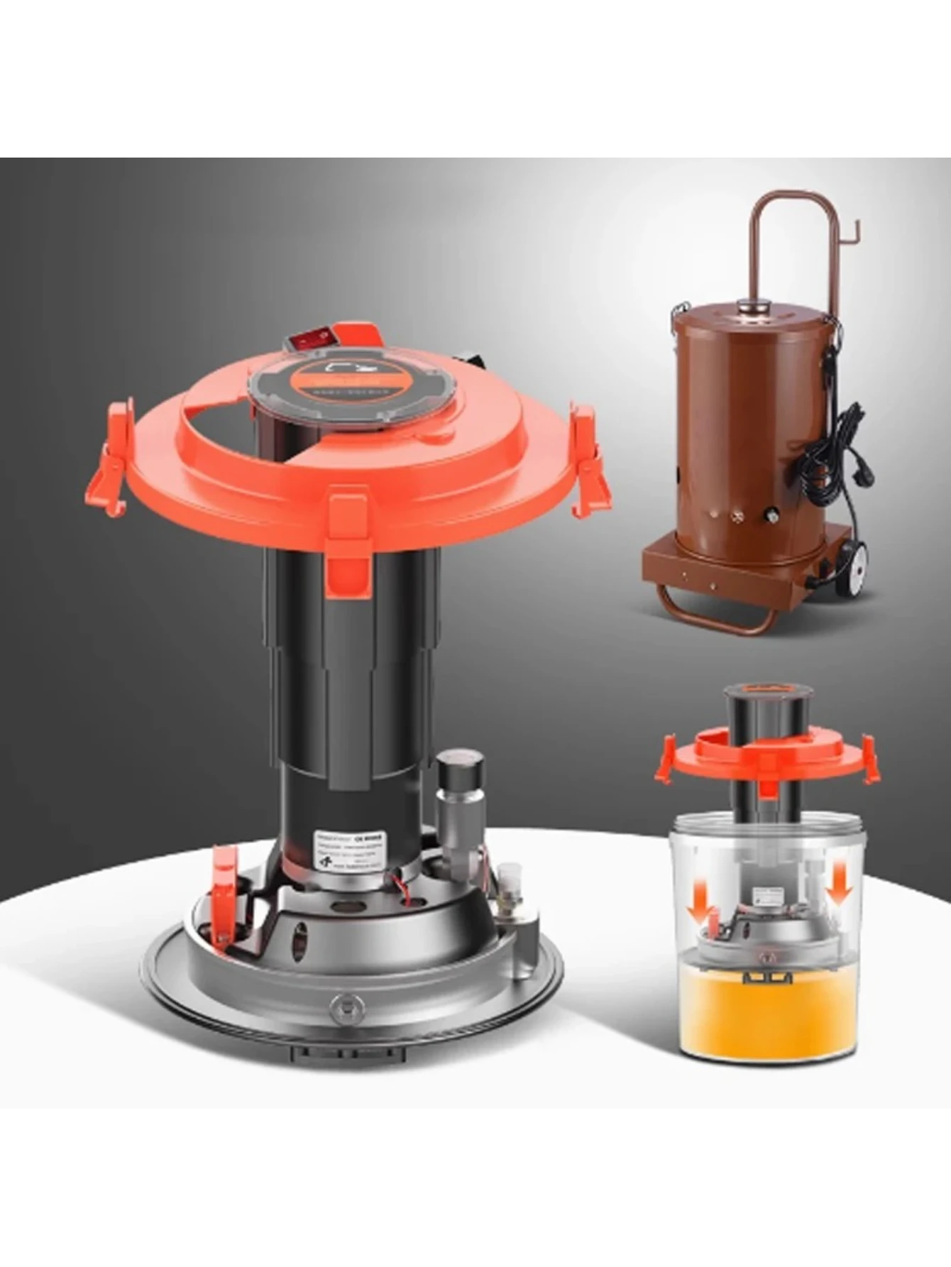 Automatic Grease Gun High Pressure Oiling Machine 24V 880W Electric Grease Machine Sinking Type Oiling Machine