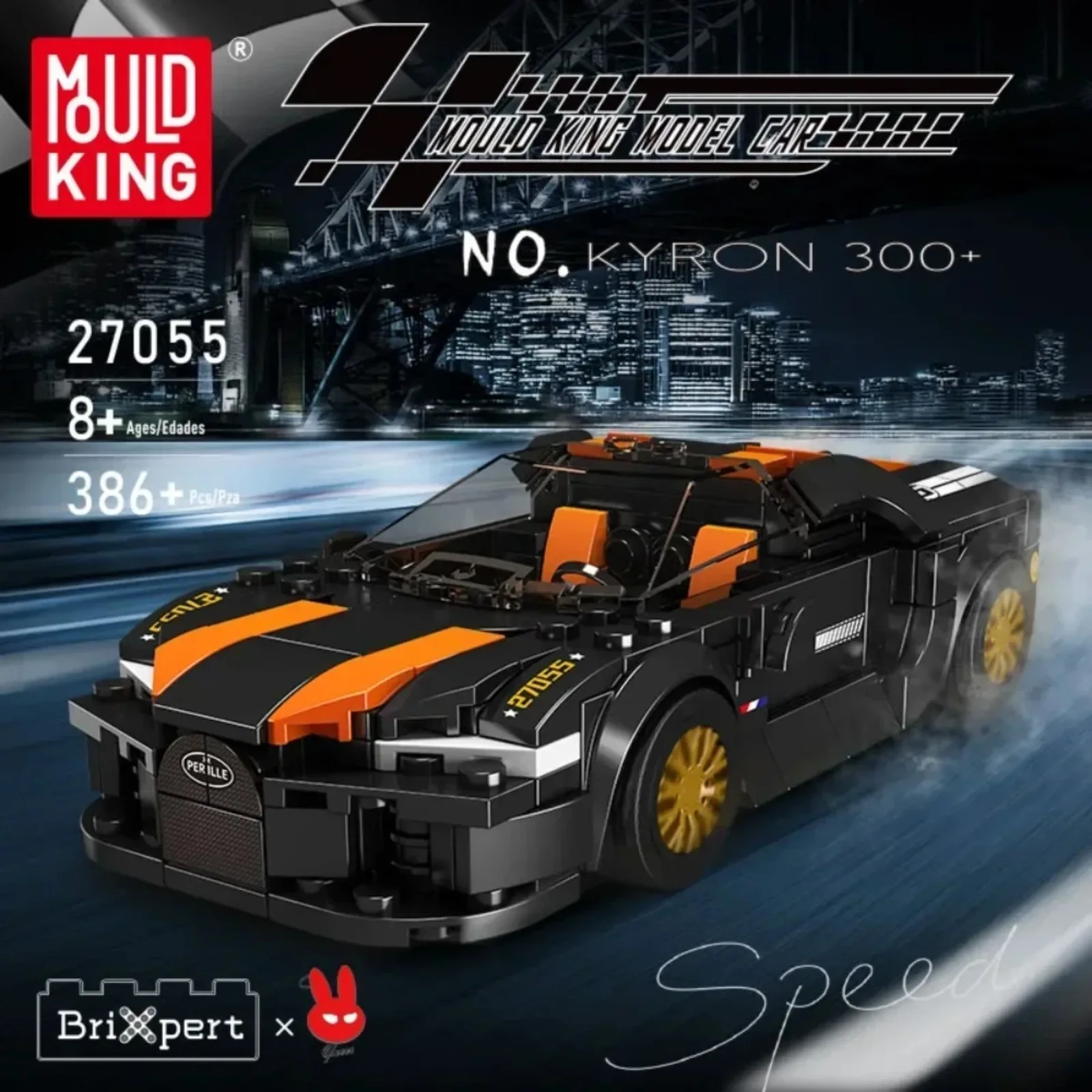 

Mold King 2755 Race Speed Sport Чемпион Модель автомобиля Игрушка с витриной Строительные блоки Кирпичи для подростков Подарок