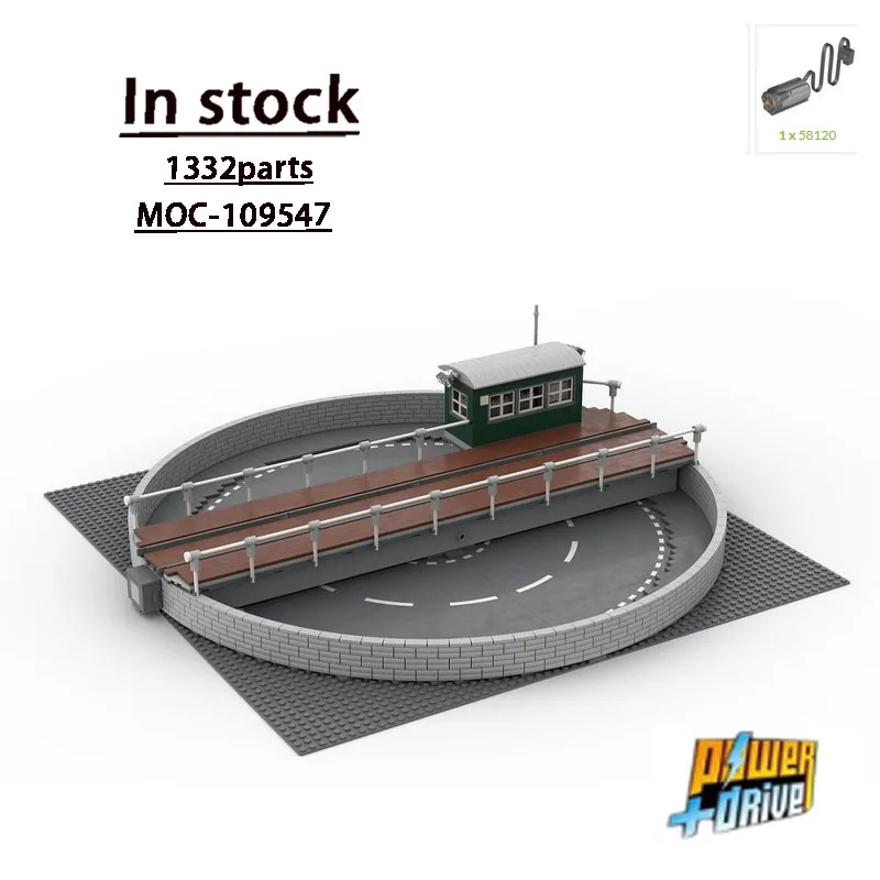 

MOC-109547 Cargo Transport Train U-Turn Steering Wheel Building Block Model1332 Parts Boy Children's Birthday Building Block Toy