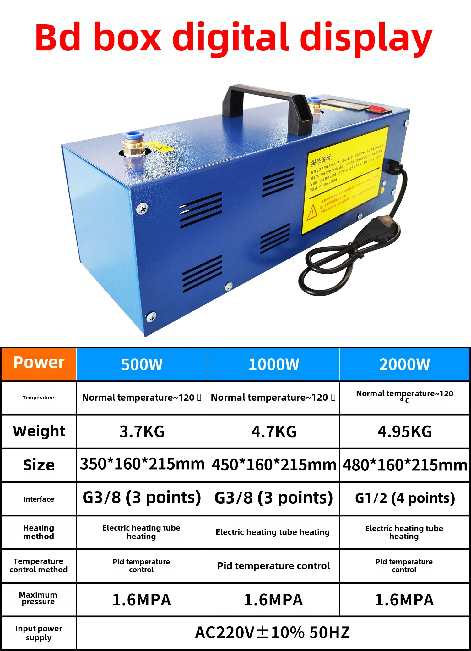 Detalle 4 de Electroválvula Small Pipe Solenoid Valve Anti-Freeze Anti-Frost Gas Nitrogen Heater with Heating Element Compressed Air Heater for Spray Paint Gas y combustible
