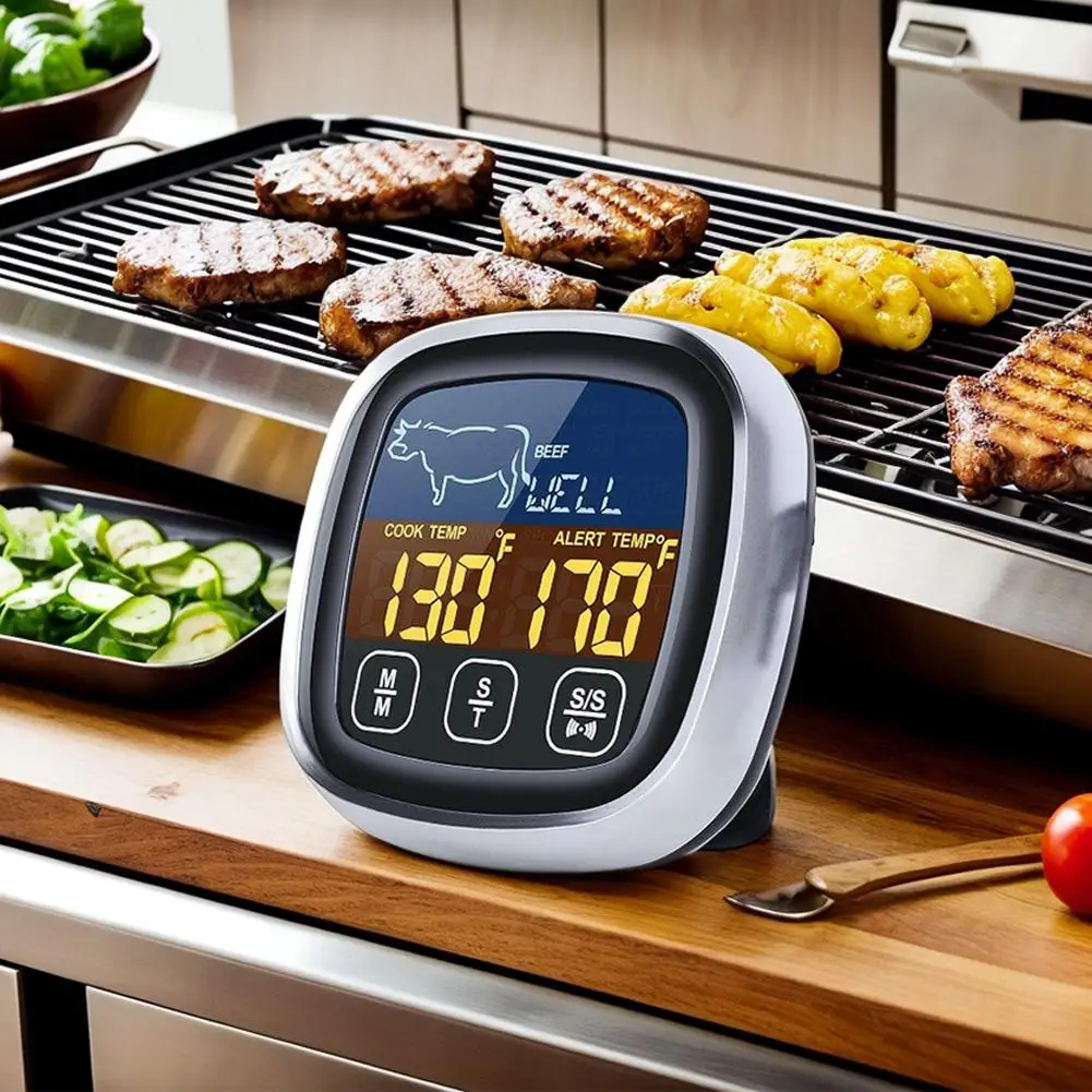 

Digital Kitchen Thermometer Probe Touch Screen Meat Barbecue Food Temperature Measure Tool Steak BBQ Timer Cooking Tools 1PC