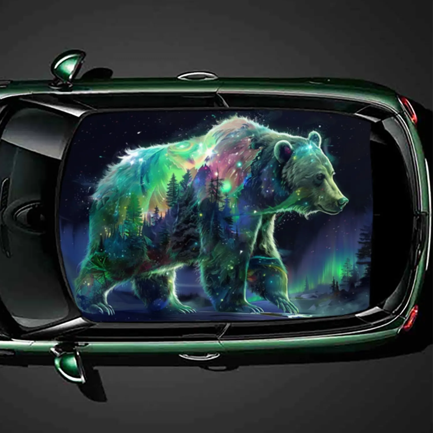 

Magic Bear’s Star Light PVC Car Roof Vinyl Wrap, Self-Adhesive Waterproof Automotive Sticker, Anti-Scratch Decorative Film for S