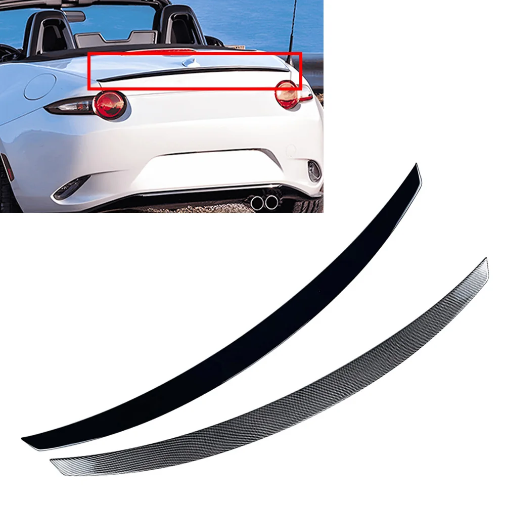 1Pcs Tail Wing Rear Trunk Spoiler Lip Splitter Trim ABS Plastic For Mazda MX-5 MX5 Miata ND 2016-2024