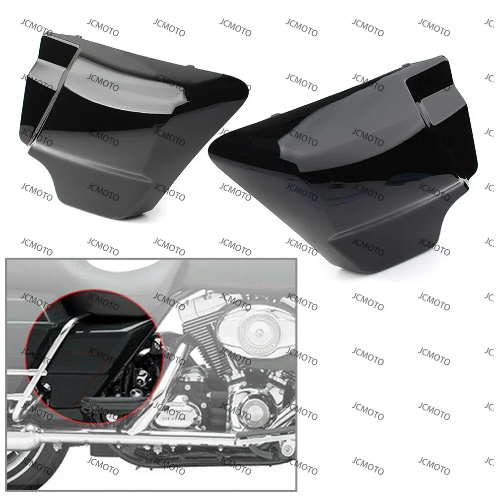

For Harley Davidson Touring Electra Road Glide Road King 2009-2022 Gloss Black Motorbike Stretched Side Cover Panels