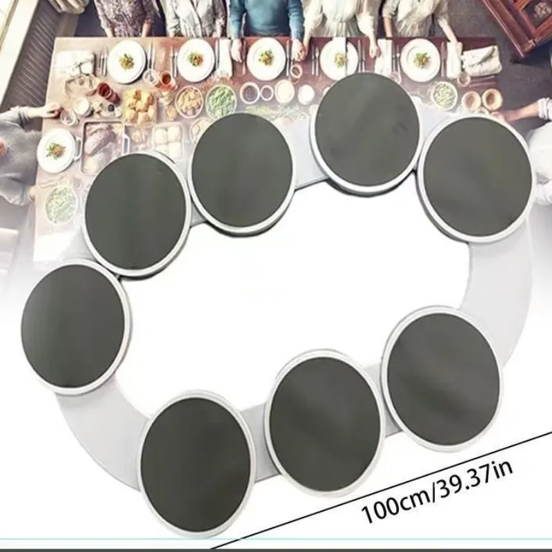 6 Discs Household Rotating Dining Table Turntable Long Special Dining Plate Tray Small Manual for Kitchen Home