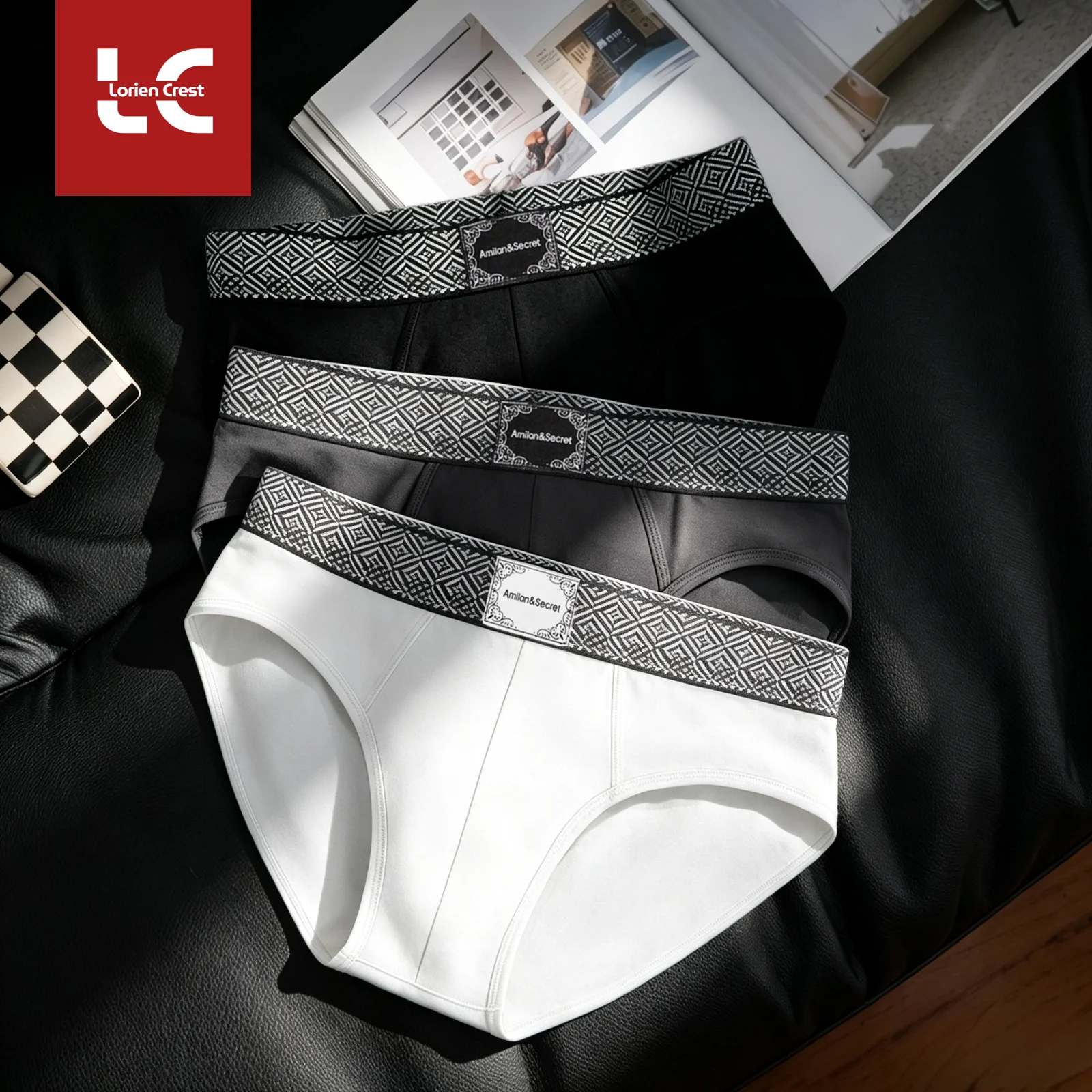 3Pcs Men’s Cotton Briefs Solid Color No Fly Mid Waist U‑Shape Pouch triangle Underpants Breathable Sports Daily Underwear Male