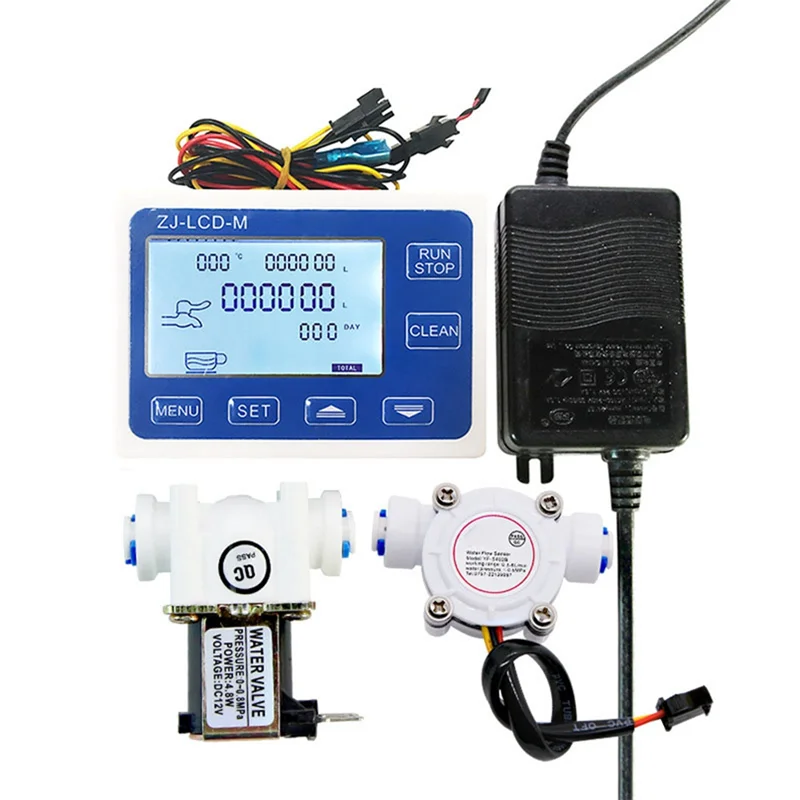 A88E-ZJ-LCD-M Цифровой расходомер воды 1/4 "автоматический контроллер потока PE электромагнитный клапан для эффективных систем орошения