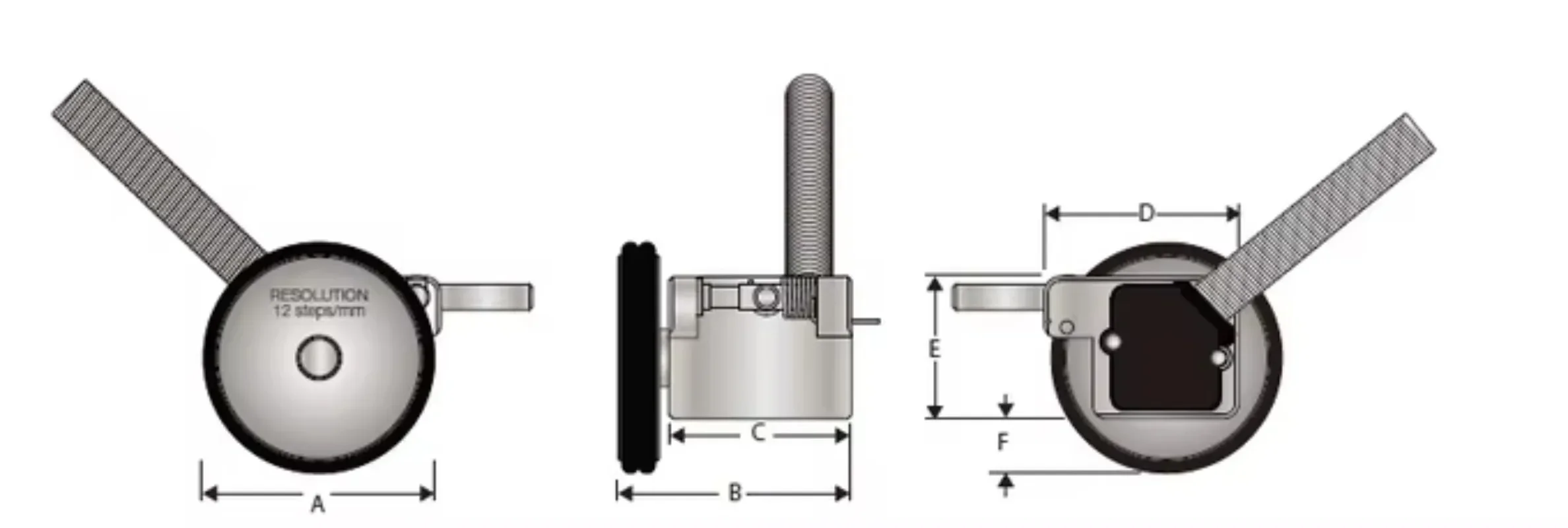 TMTECK UNIVERSAL ENCODER Mini-Wheel Encoder compatible with OLYMPUS NDT standard PA wedges