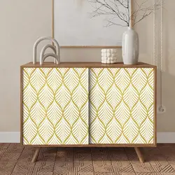 PVC Gold Wallpaper Modern Bohemian Style Vinyl Contact Paper Sheet Self Adhesive Cabinet Home Decoration Removable Vinyl Film