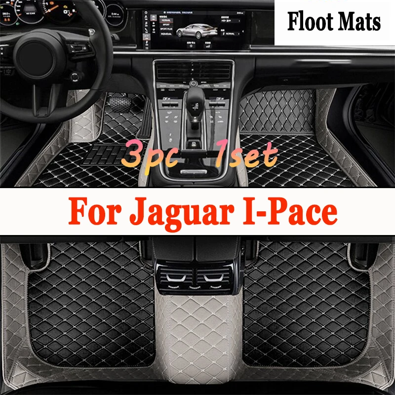 Car Floor Mats For Jaguar I-Pace IPACE I PACE 2018~2022 Carpet Leather Mat Anti Dirty Pad Cubre Pisos Para Autos Car Accessories