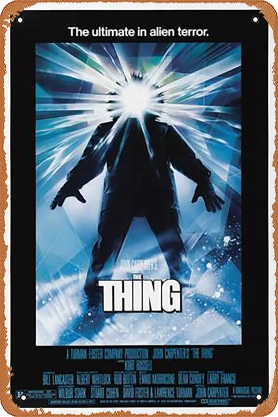 1p,Metal Tin Sign ch - THE THING [1982], directed by JOHN CARPENTER. - Poster Metal Plaque Cafe, Bar, Home Wall Decor