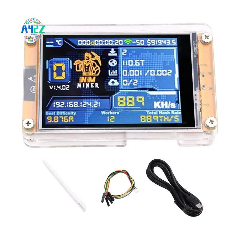 

A42Z-880KH/S Nmminer Nerdminer Upgraded Harshrate 3.5 Inch Smart Display Bitcoin Crypto Solo Lottery Miner Nerdminer