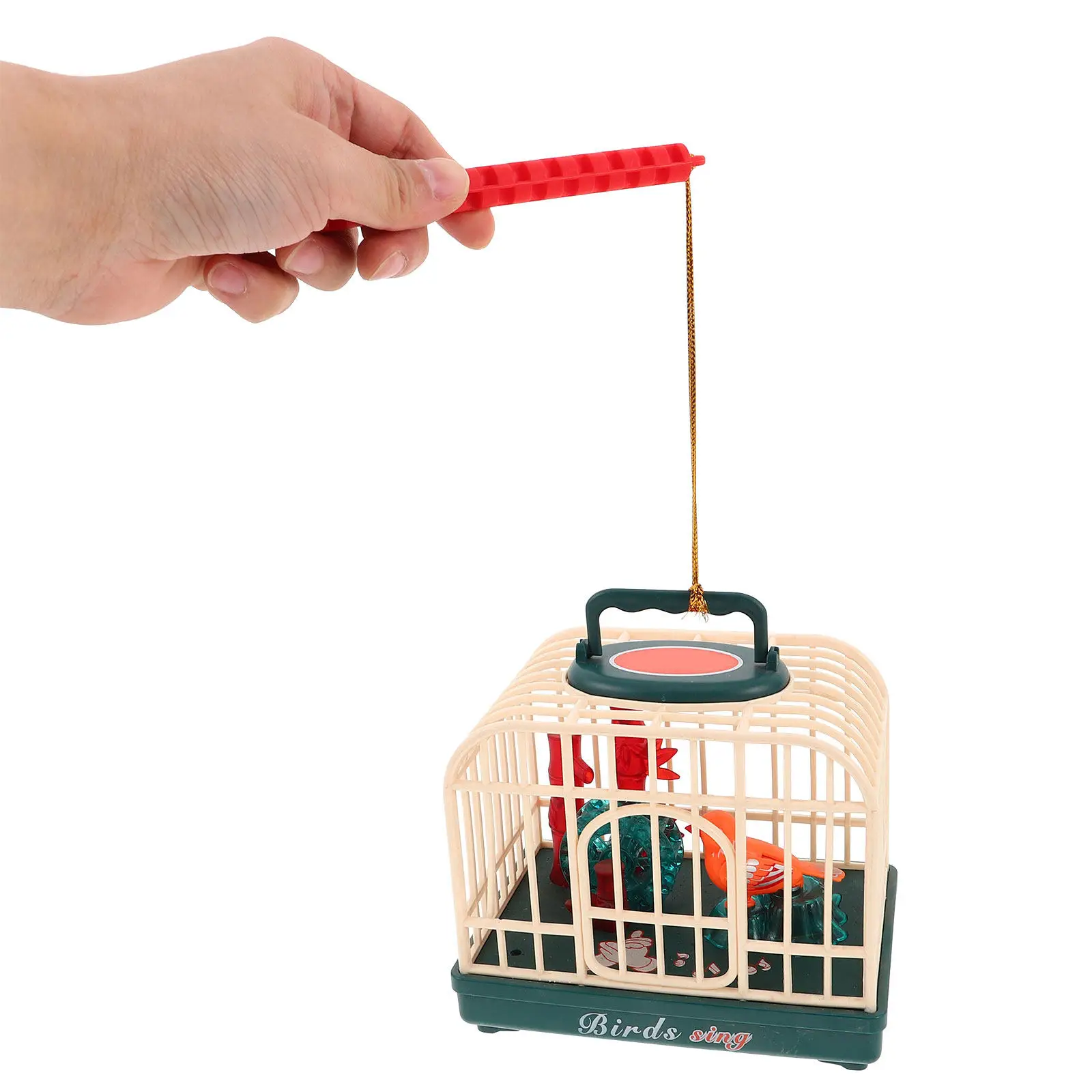 

Electric Sound Activated Birdcage Interactive Singing Chirping Realistic Outdoor Play for Kids Voice Controlled Motion Activated