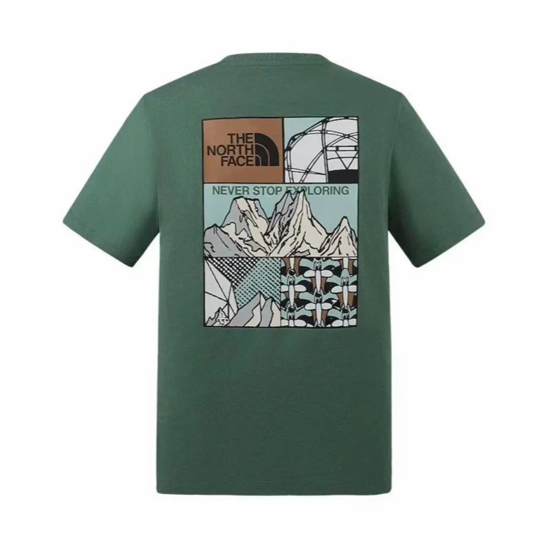 The North Face  North Face Breathable Pure Cotton Printed Round-neck Short-sleeved T-shirt 8GZ0 Navy