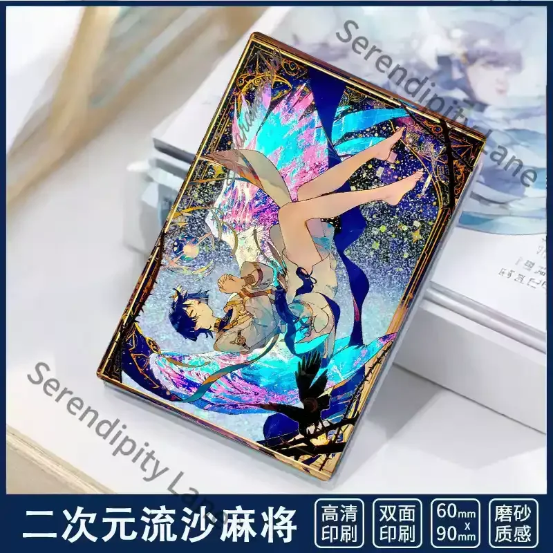 Genshin Impact Wanderer Cosplay Tinplate Emblem Medal Acrylic Card Holder Quicksand Mahjong Anime Ambitus Fan Gitf