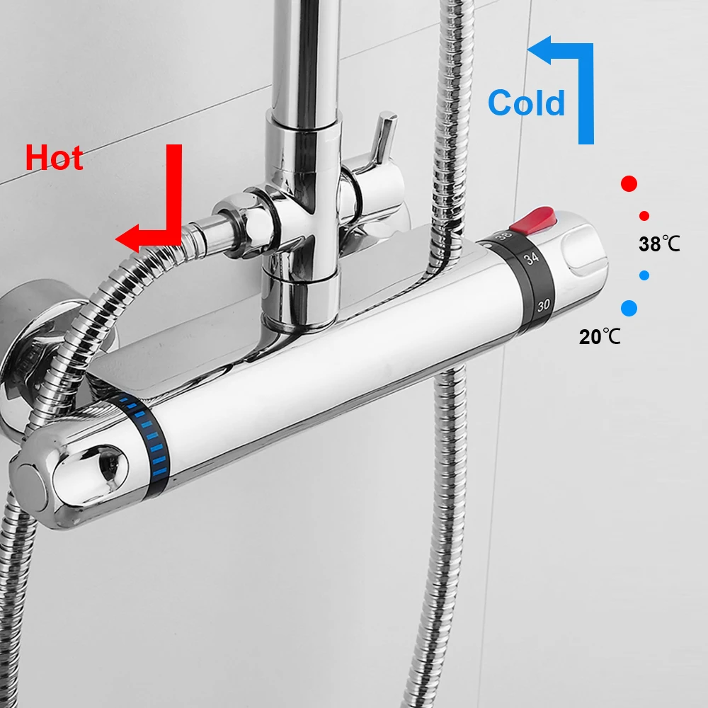 

Bathroom Tool Hot And Cold Mixer Thermostatic Tap Bathtub Faucet Thermostatic Shower Water Faucet Bathroom Mixing Valve
