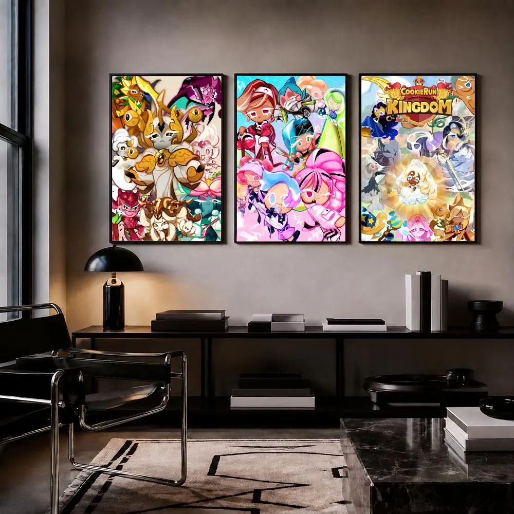 Game C-Cookie Run Kingdom Poster Trendy HD PP Paper Waterproof Wall Art Print for Bedroom Living Room Decor