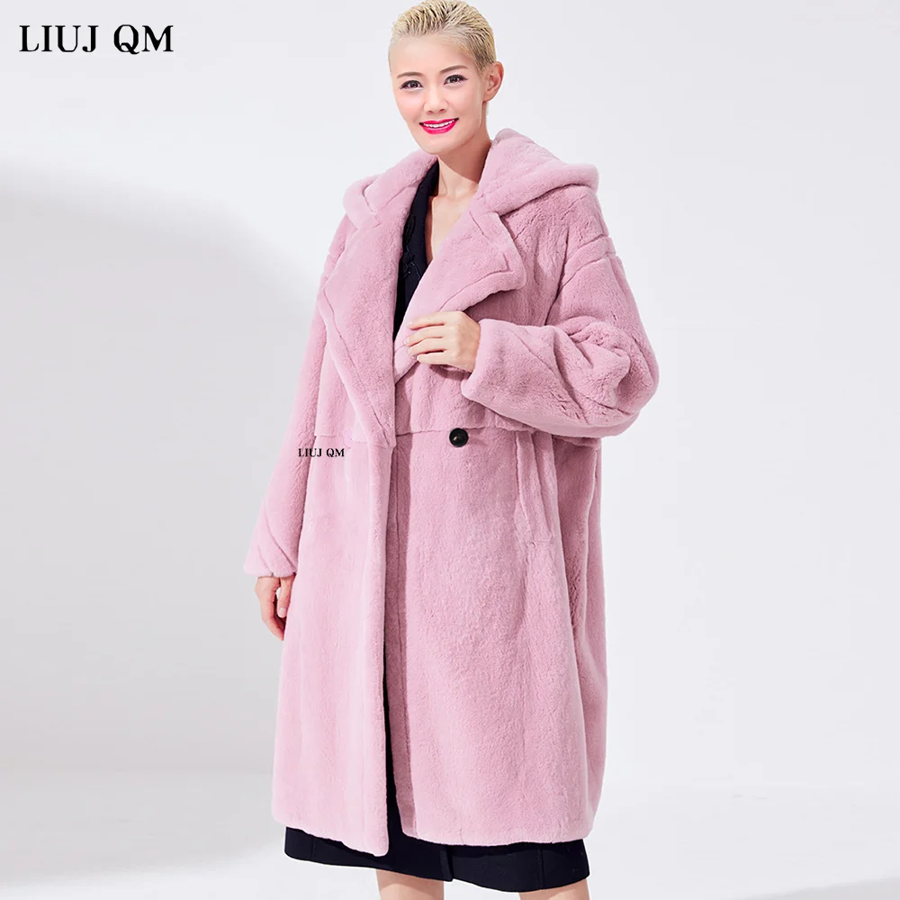 

Пальто женское из искусственного меха, на осень/зиму, 5XL