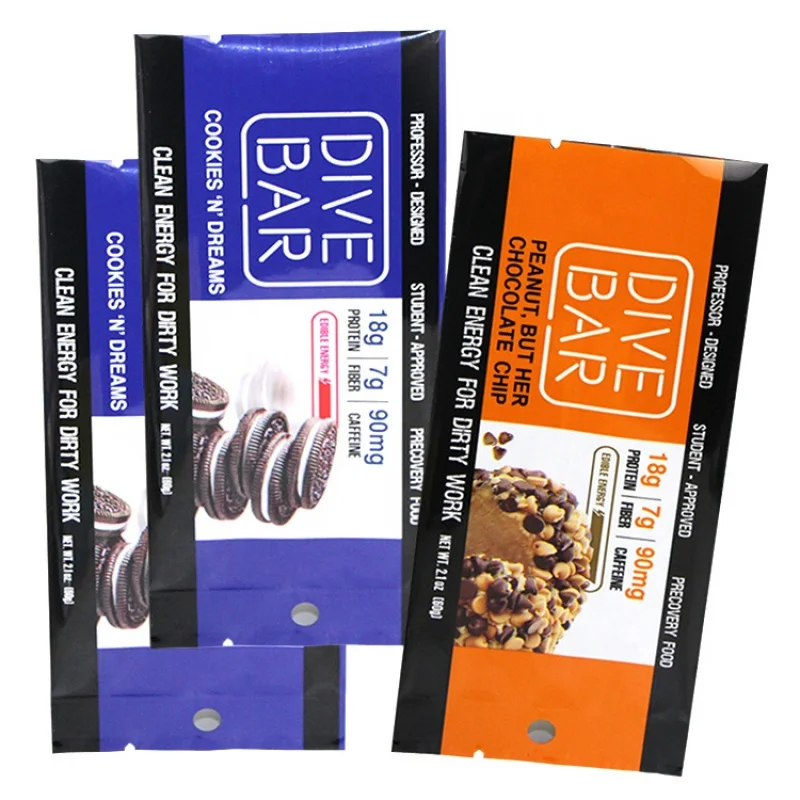 

2025customized.Digital Printing Food Grade Snack Chocolate Protein Bar Small Packaging Bag Plastic Nut Bar Sachet Bag With