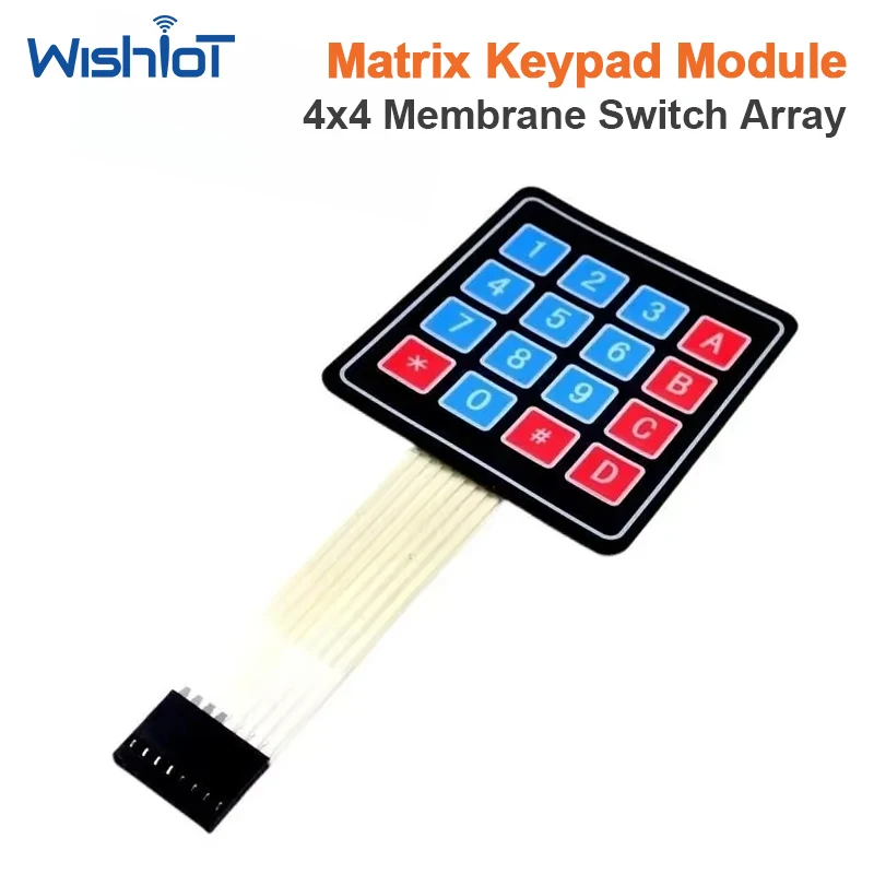 4x4 Matrix Keyboard Membrane Switch Control Keypad Array Contact Push Button Matrix Keys Panel Slim Module for Arduino