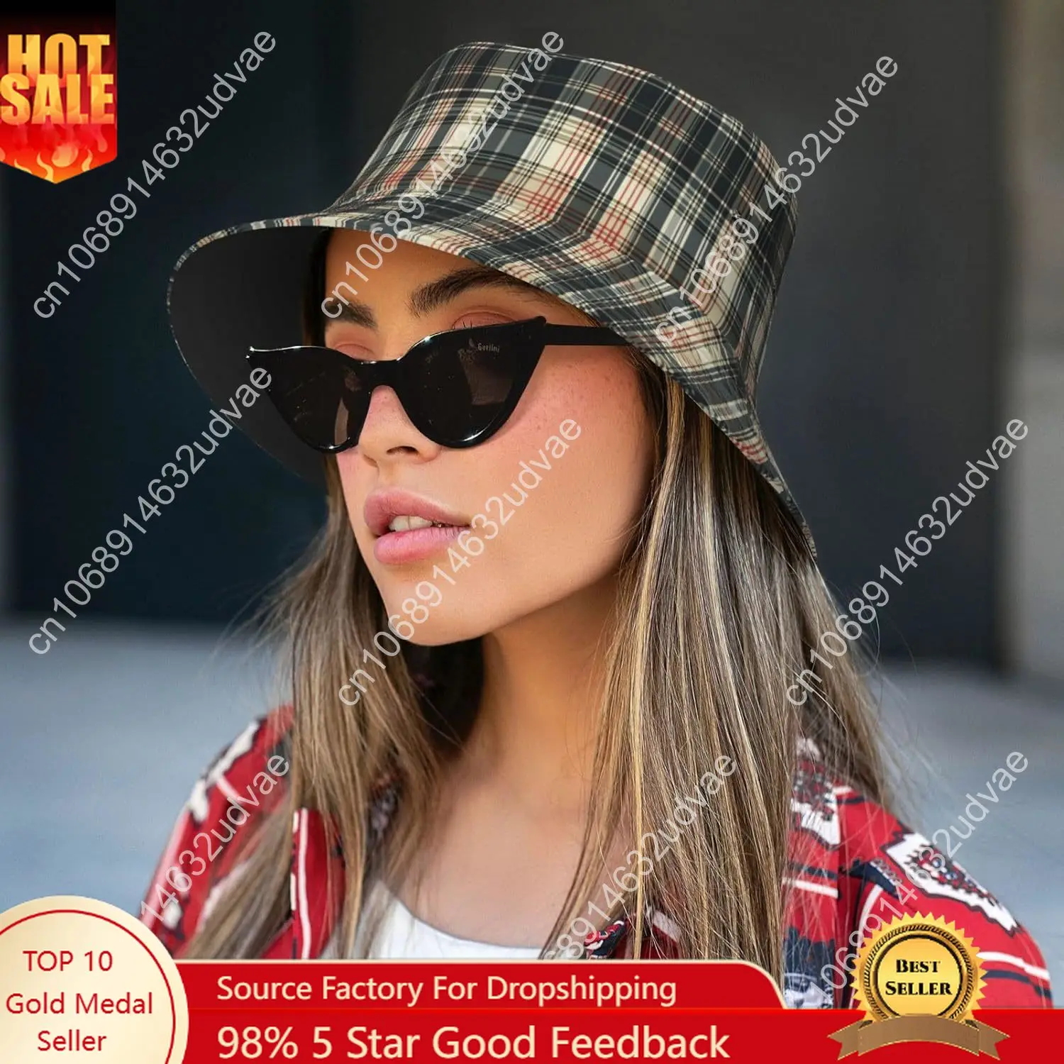 

Vintage Plaid Bucket Hat for Men Women Unisex,Vintage Print Fisherman Cap Summer Travel Beach Sun Hats for Outdoor Headwear