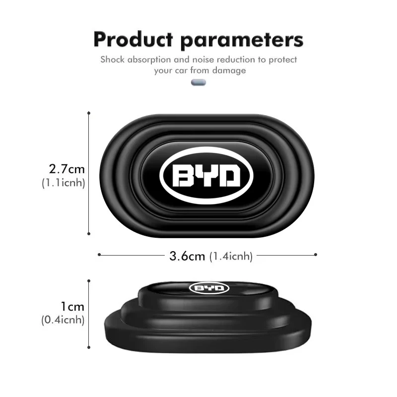 Oval Car Door Silicone Protective Mat Auto Anti Shock Pad Stickers for BYD ATTO 3 Seal U Dolphin Seagull Tang Han Yuan SHARK 6