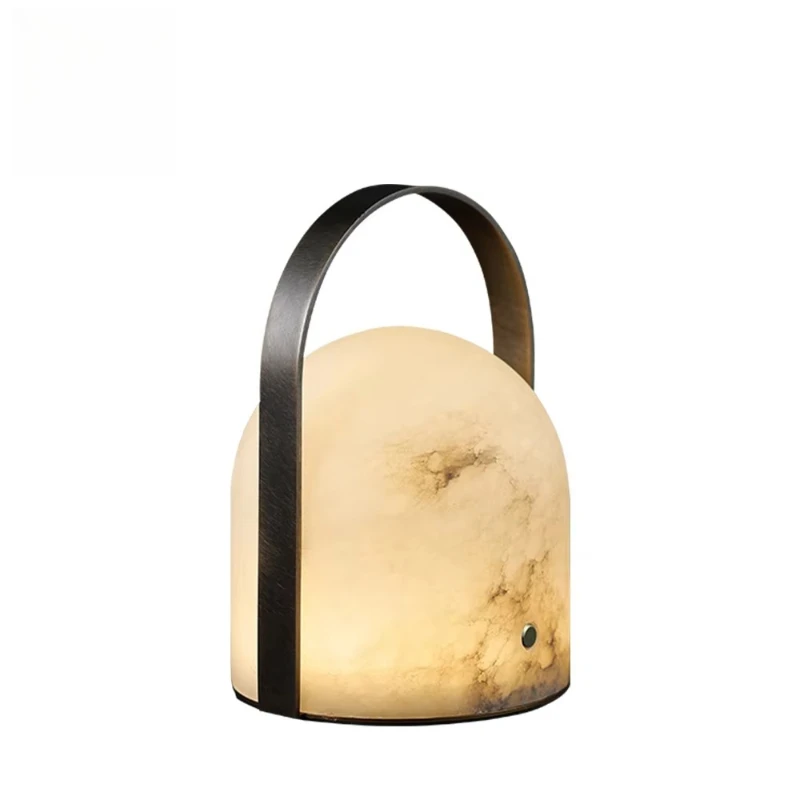 

Magnetic rechargeable marble table lamp alabaster night light