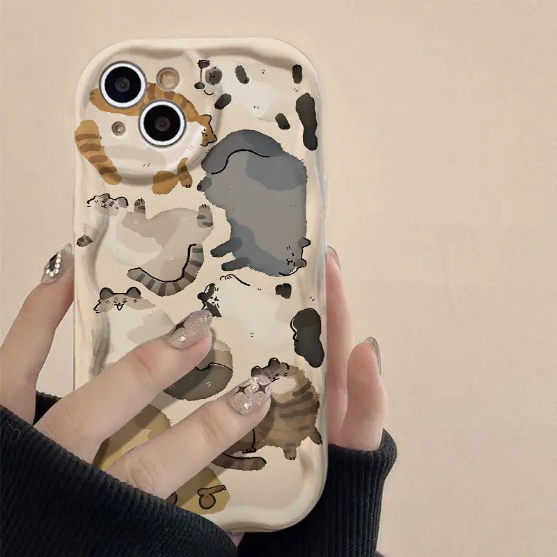 Graffiti Cat Phone Cases For OPPO A17 A16  A53 A32 A33 A57 5G A15 A3S A5S  A54 A31 A9 A5 2020 A55 A74 A95 4G A96 A52 A72 A92