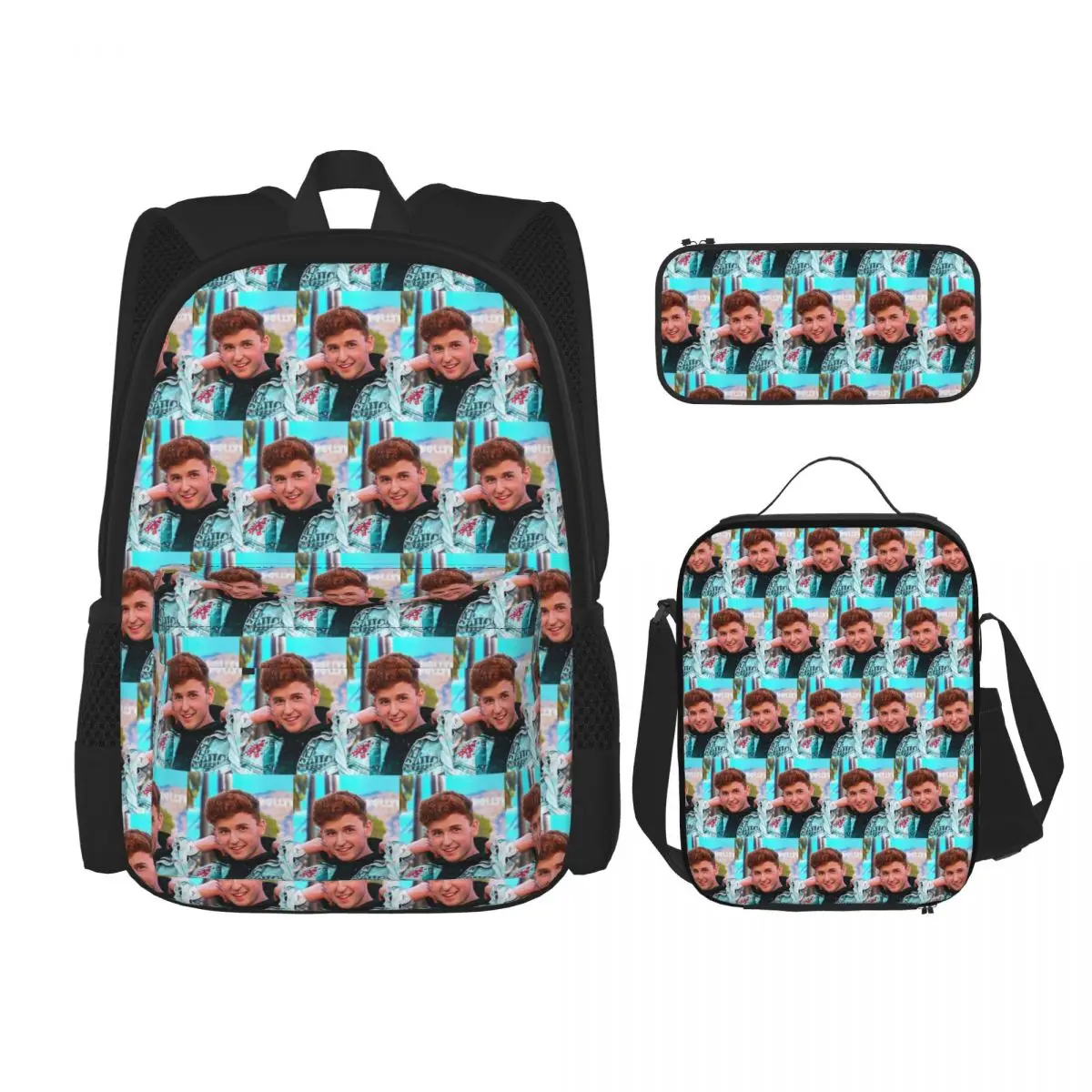 

Caylus Backpacks Boys Girls Bookbag Students School Bags Kids Rucksack Lunch Bag Pen Bag Three-Piece Set