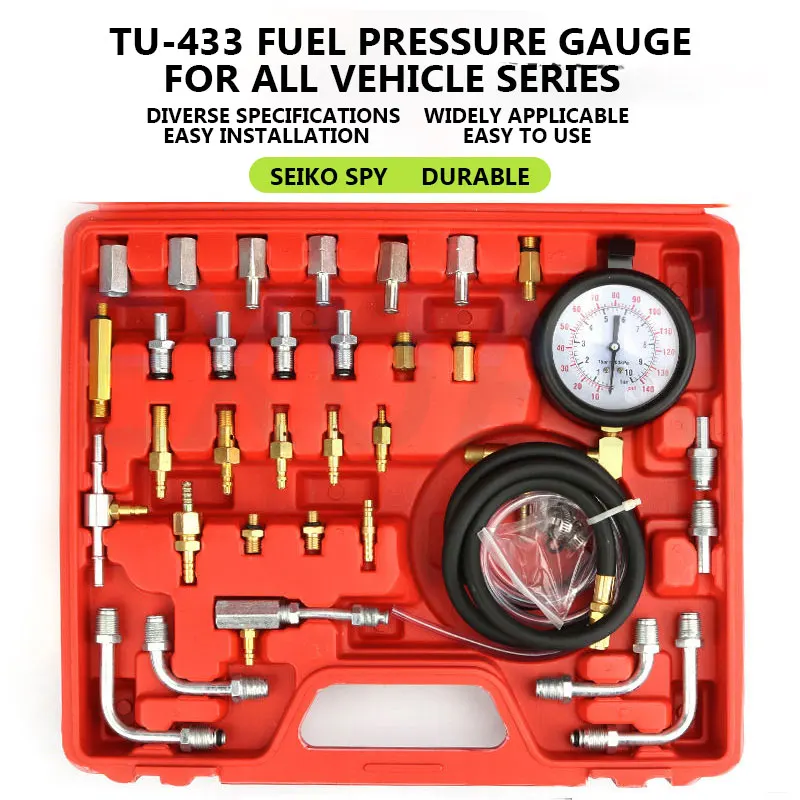 

TU-443 Автомобильный манометр топлива, инструмент для тестирования всех автомобилей, манометр для бензина, манометр для бензина, манометр для бензина манометр топлива манометр бензина Прибор для определения манометра в
