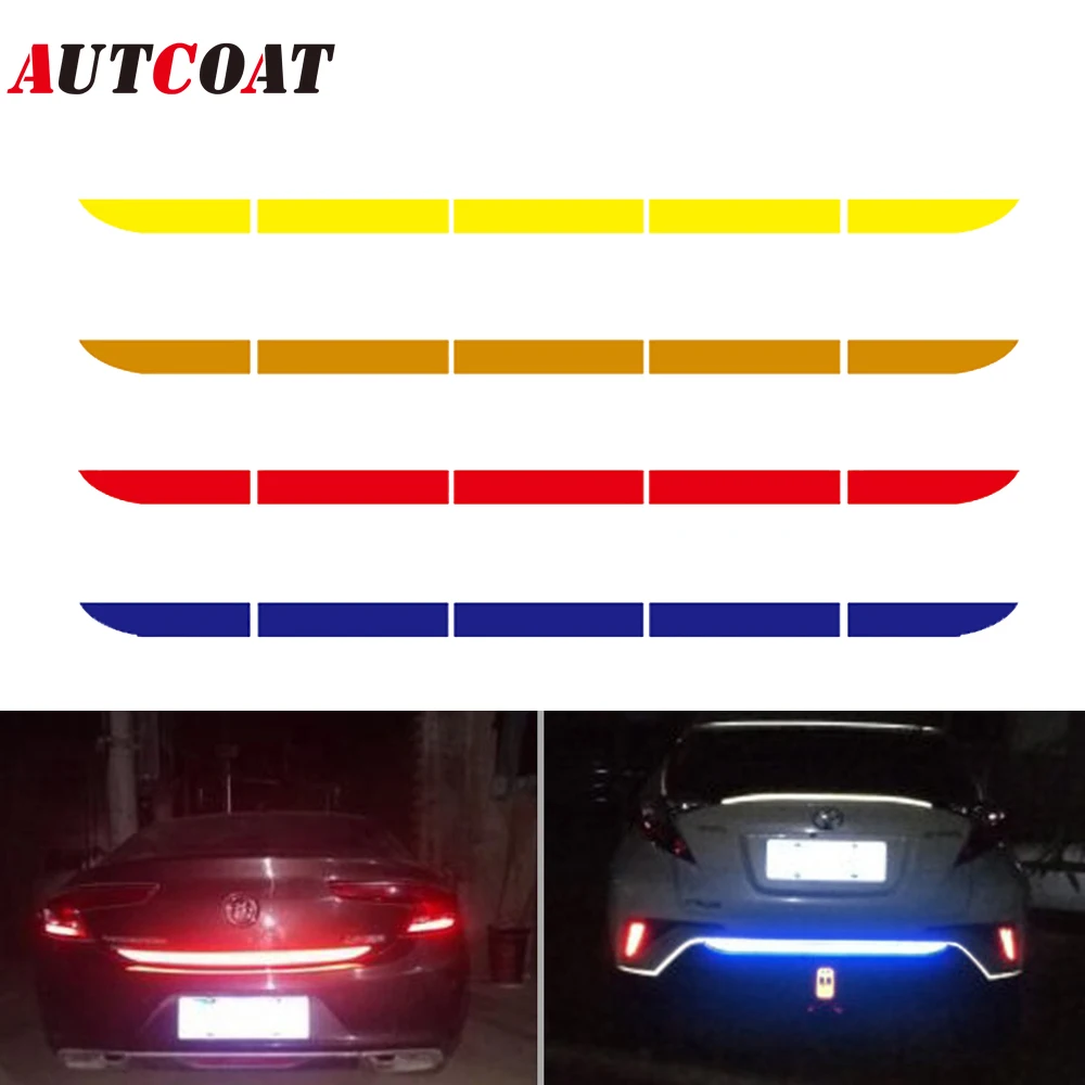 

Reflective Car Sticker Car Reflector Sticker Body Exterior Trunk Decal Auto Reflective Tape Durable Auto Parts Car Accessories