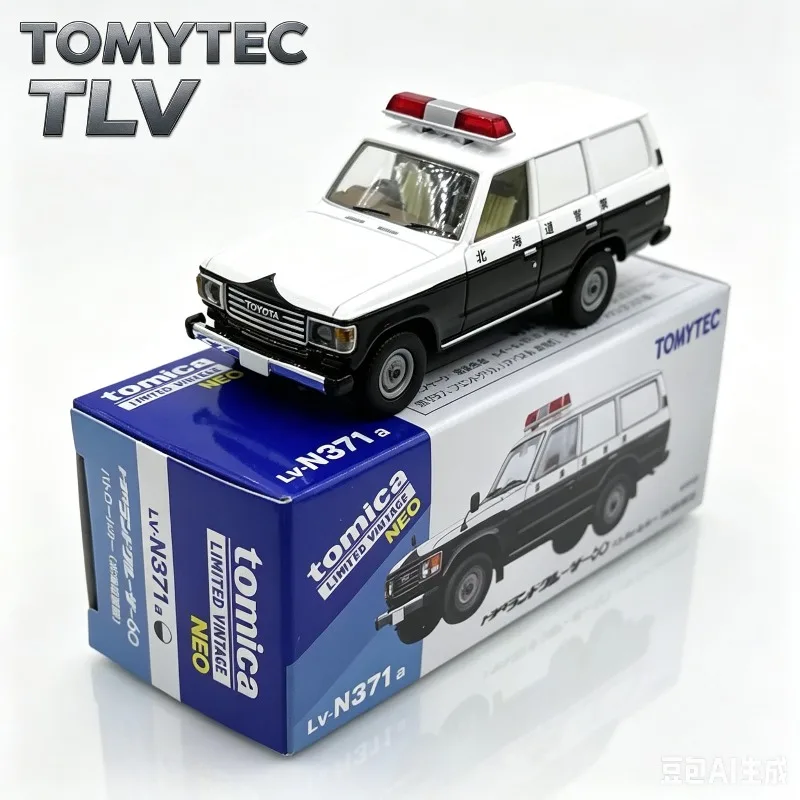 tomytec-tlv-1-64-toyota-land-cruiser-60-hokkaido-patrol-n371a-car-alloy-car-model-adult-collectibles-festival-gifts
