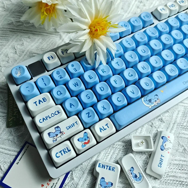New swivel ferret 130 key hot sublimation keycap MOA height female pbt high value DIY universal keycap a complete set
