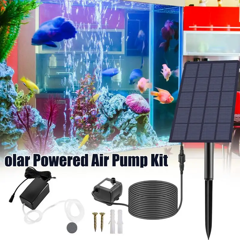 

Solar Oxygen Air Pump Pond Bubbler Aerator Aquarium Air Pump Outdoor Solar Powered Pond Aerator For Aquariums Ponds Fish Tanks